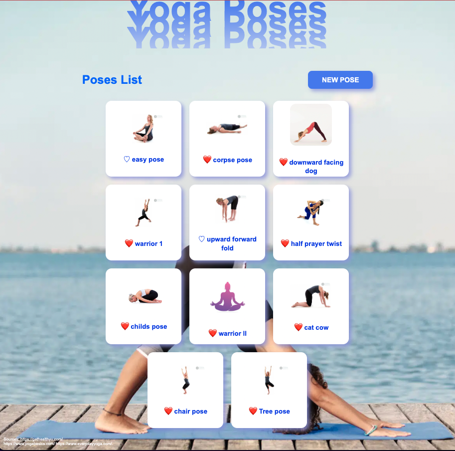 my-yoga-poses-app Index page